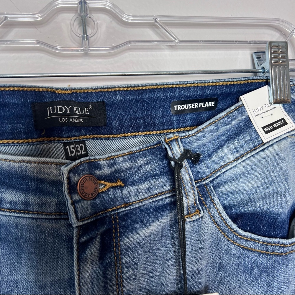 NWT Judy Blue Trouser Flare High Waist Jeans 15/32 - Picture 5 of 7